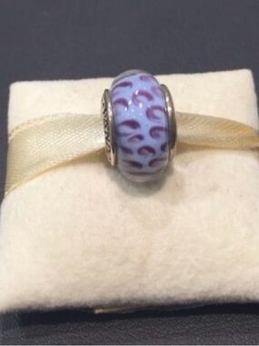 Pandora Purple and Blue Glass Murano Dot Charm